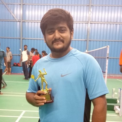 Actor Ambani Shankar wins a gold medal in Badminton
