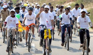Balakrishna Participates In Cycle Rally