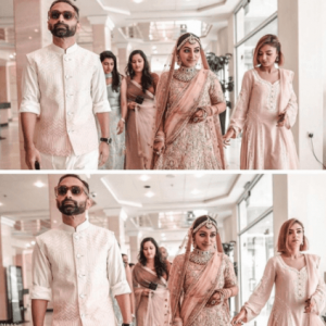 Fahad Faasil and Nazriya's elegant look in a wedding function