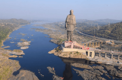 Heres how the Statue of Unity looks from space