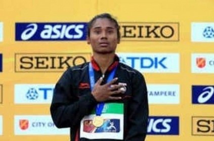Hima Das breaks down while sing national anthem after win, Modi tweets