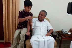 This is how this little boy met with the CM of Kerala