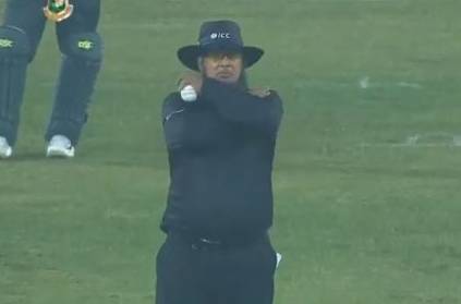 Umpire wrongly gives no ball, captain gets angry viral video