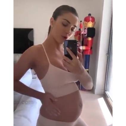 Amy Jackson posts baby bump video on Instagram