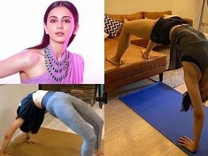 Kamal Haasan and Shankar's Indian 2 Actress Rakul preet singh's fitness exercise photos go viral