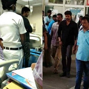 Vijay visits hospital to inquire about injured worker from Thalapathy 63