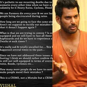 ''This is a CRIME, not a Mistake but a CRIME'' - Vishal furious
